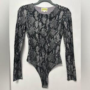 Snakeskin Print Bodysuit